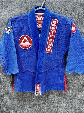Gracie Barra Kimono Gi Jacket Youth Y3 Blue MMA Jiu Jitsu Uniform Top Only